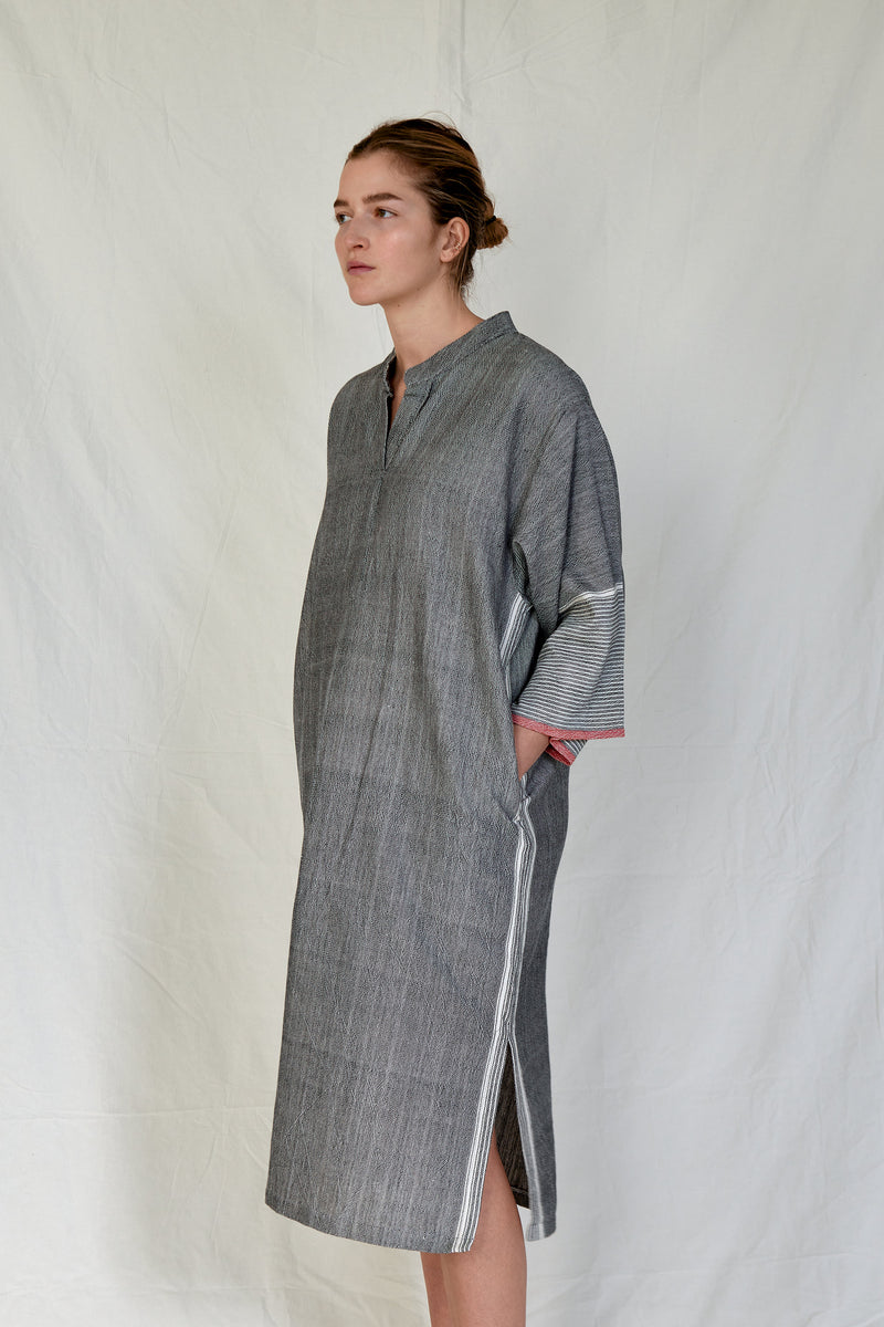 charcoal tribeca long sleeve maxi kaftan