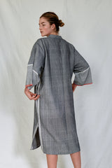 charcoal tribeca long sleeve maxi kaftan