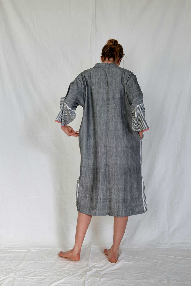 charcoal tribeca long sleeve maxi kaftan