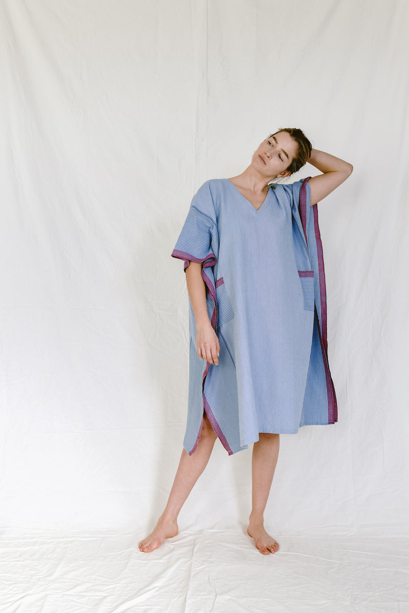 Denim Wash Tribeca V-Neck Kaftan