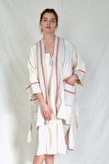 ivory cherry tribeca short bathrobe