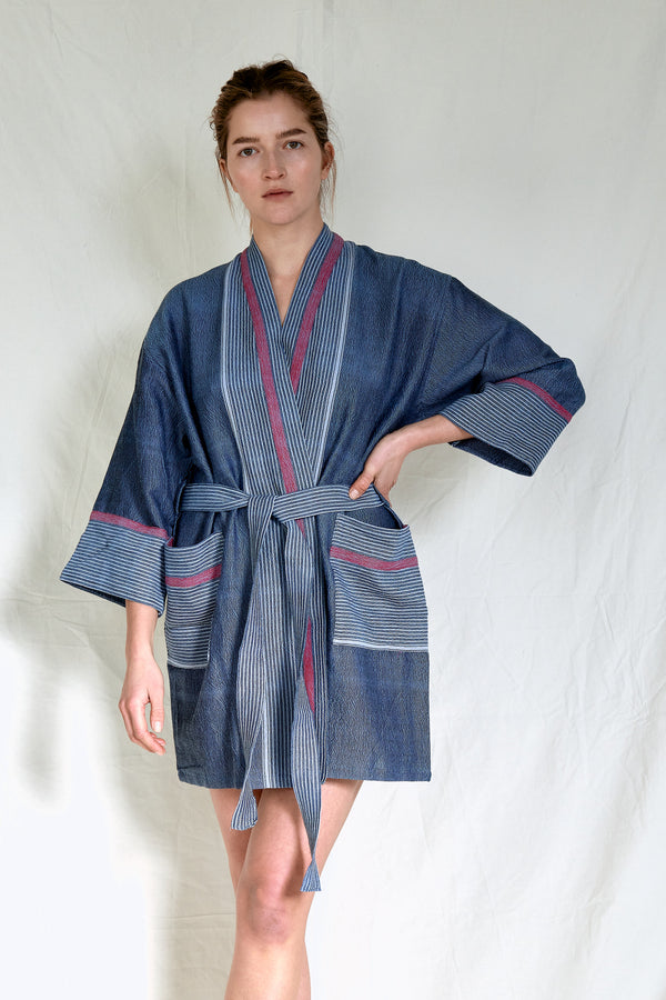 indigo tribeca short bathrobe