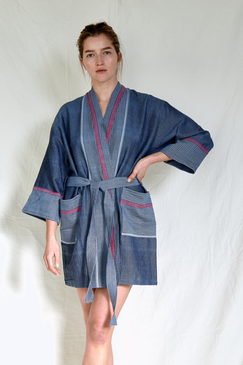 indigo tribeca short bathrobe