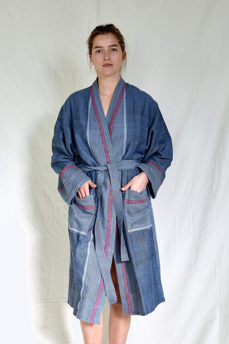 indigo tribeca long bathrobe