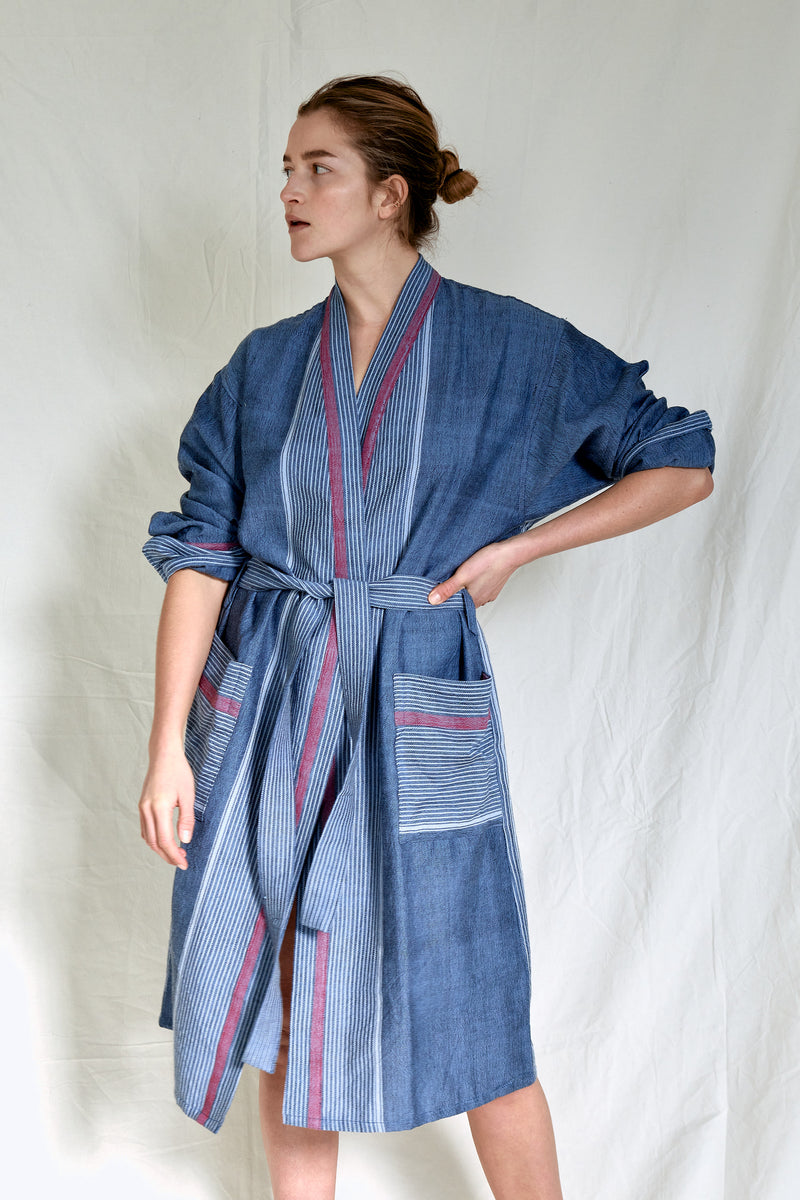 indigo tribeca long bathrobe