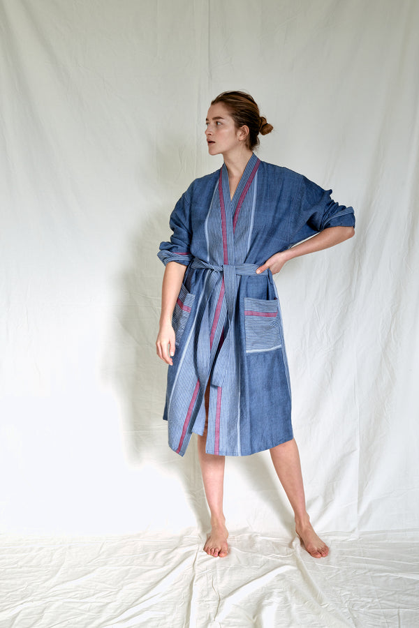 indigo tribeca long bathrobe