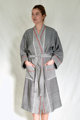 charcoal tribeca long bathrobe