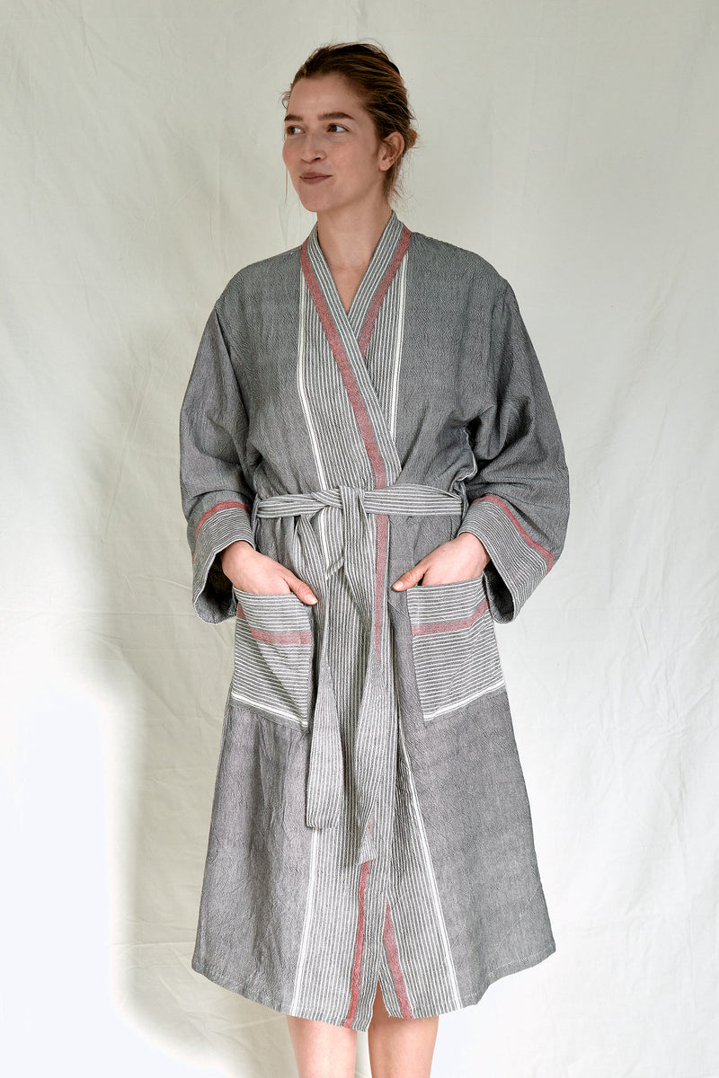 charcoal tribeca long bathrobe