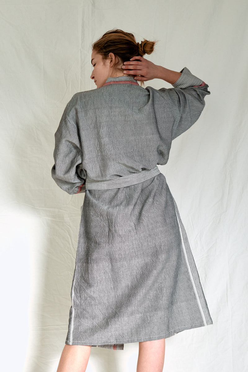 charcoal tribeca long bathrobe