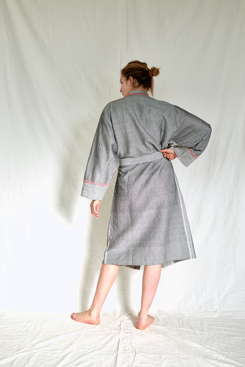 charcoal tribeca long bathrobe