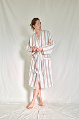 peach hudson long bathrobe