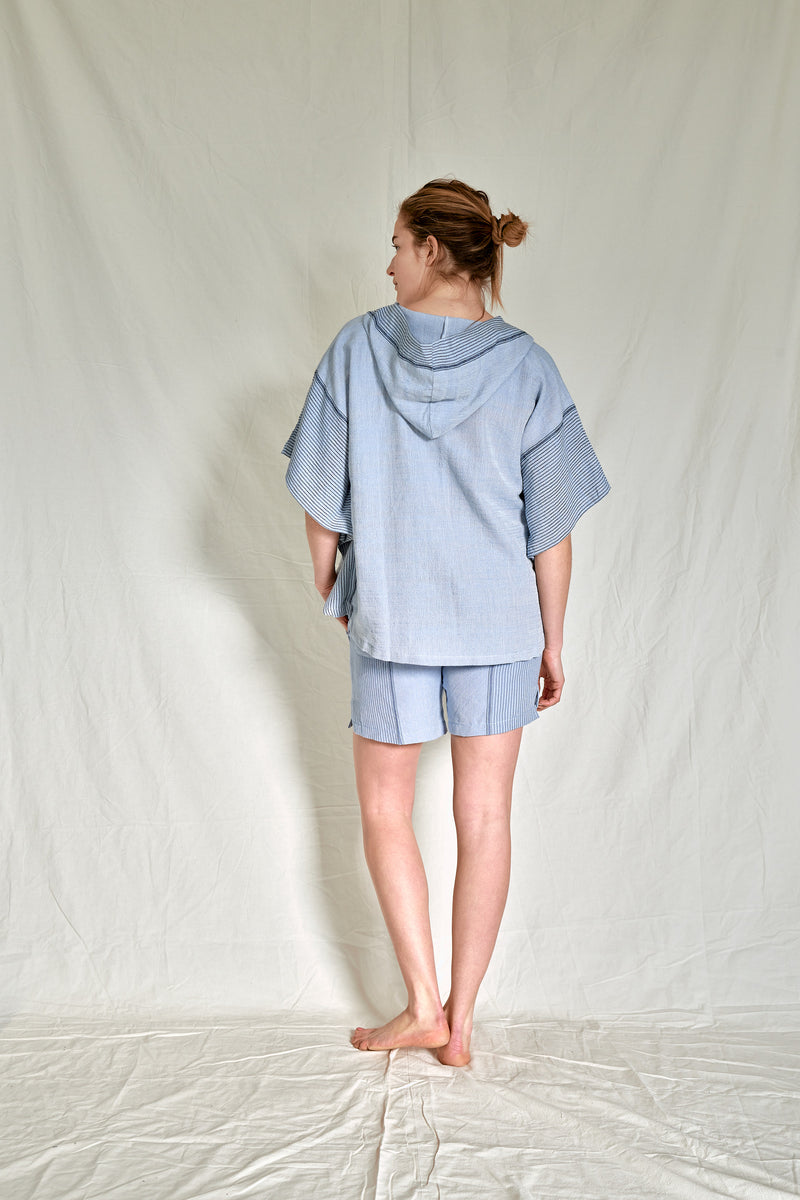 denim wash tribeca poncho