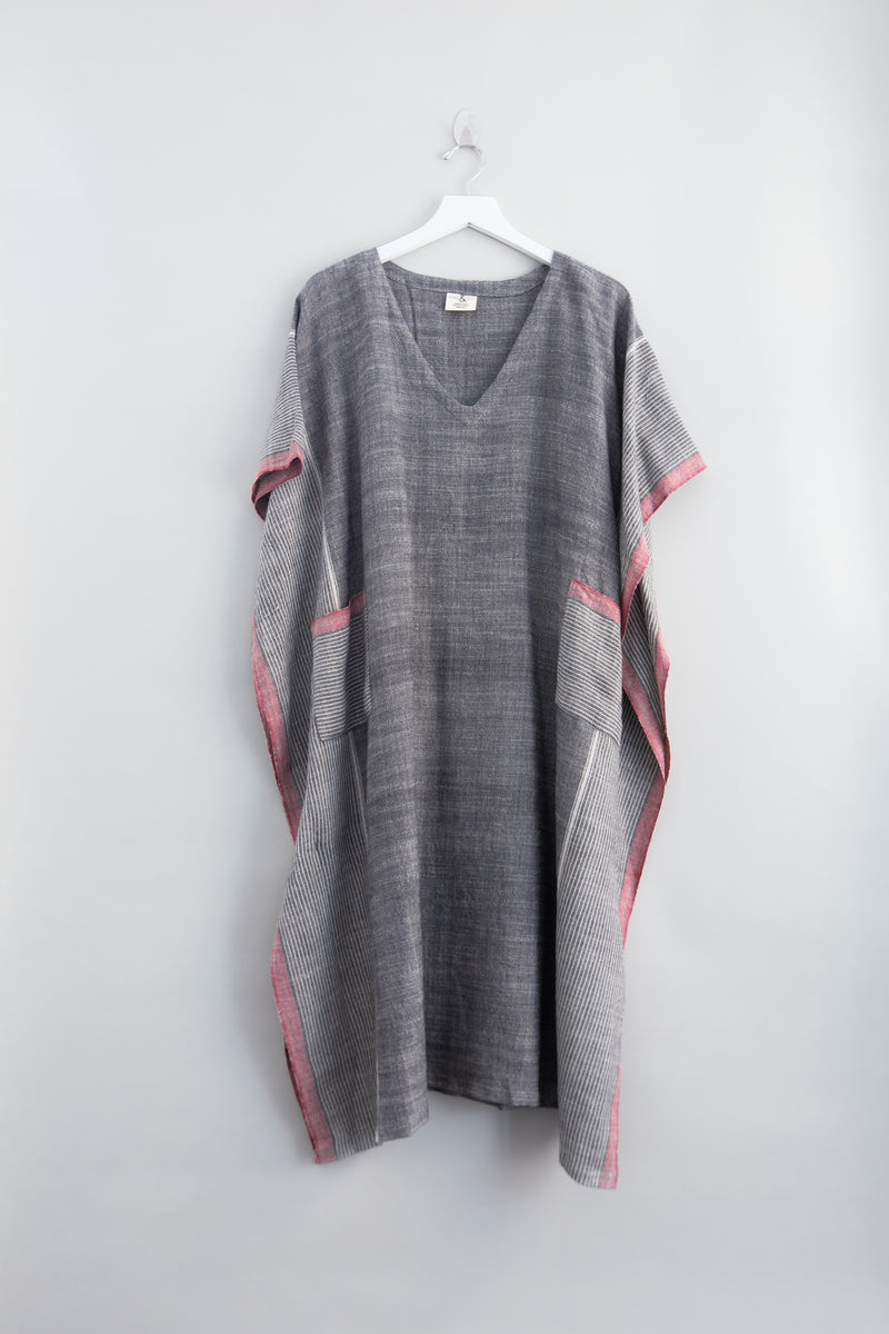 Charcoal Tribeca V-Neck Kaftan