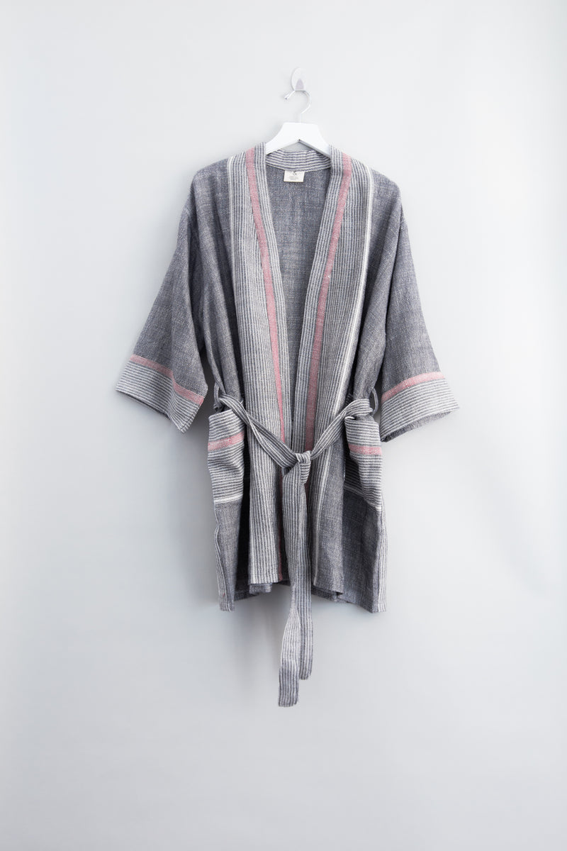 charcoal tribeca short bathrobe