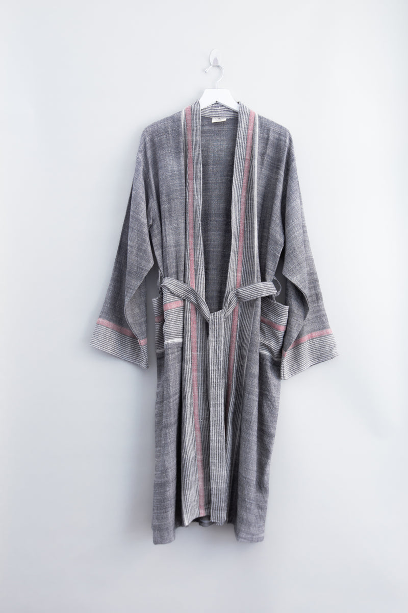 charcoal tribeca long bathrobe