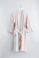 peach hudson long bathrobe