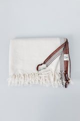Ivory Brown New York Blanket