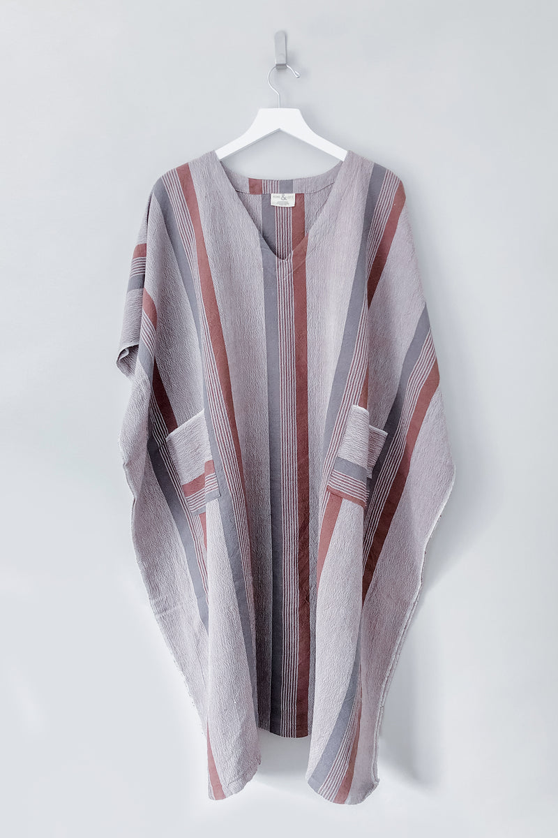 Brown/Grey nomad V-Neck Kaftan