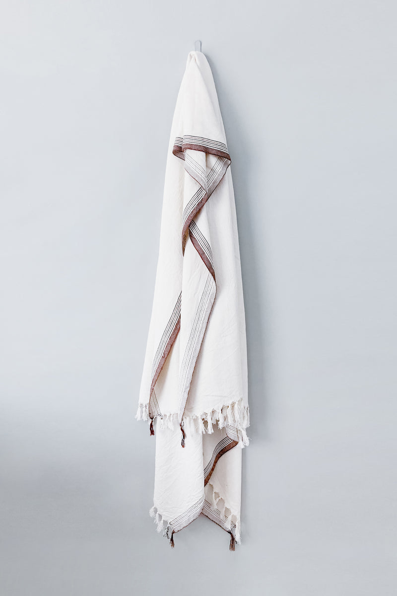 Ivory Brown New York Blanket