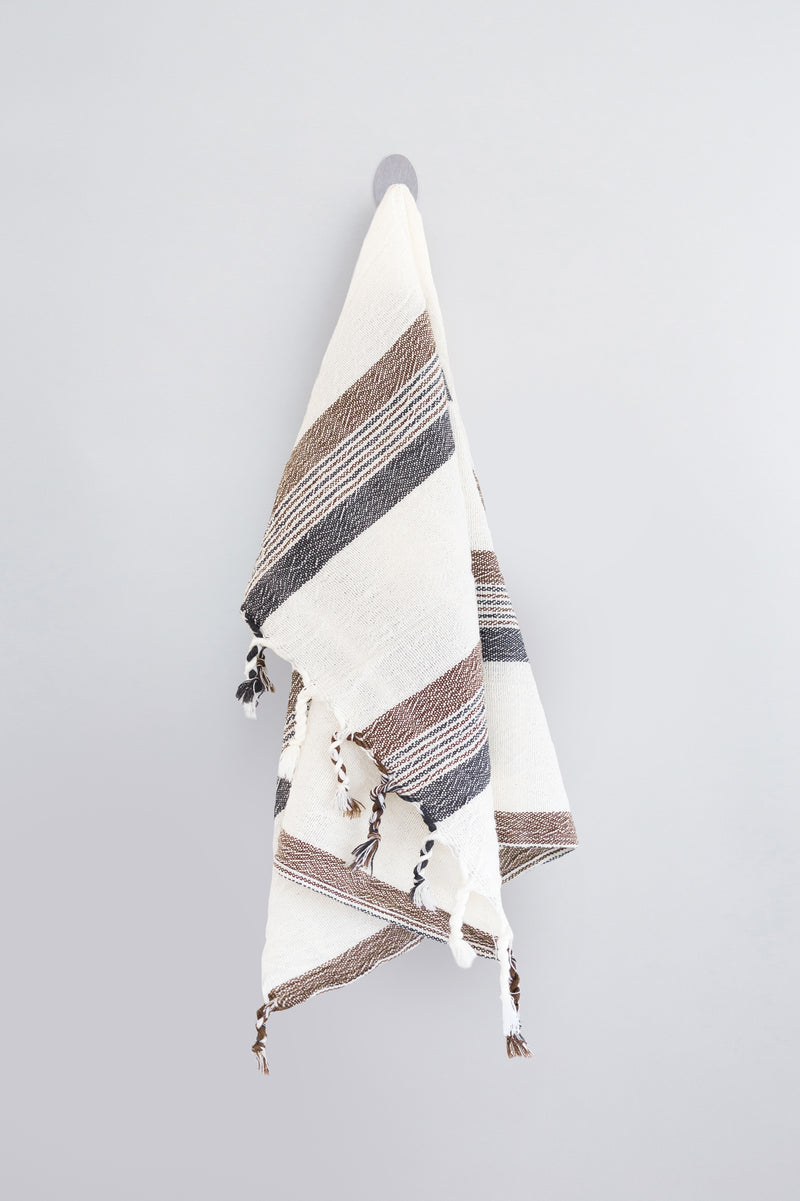 home and loft brown cream nomad hand towel
