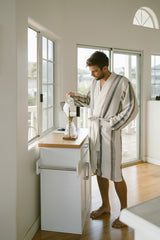 Brown Cream Nomad Long Bathrobe