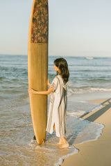 home and loft Brown Cream Nomad Hooded Maxi Kaftan
