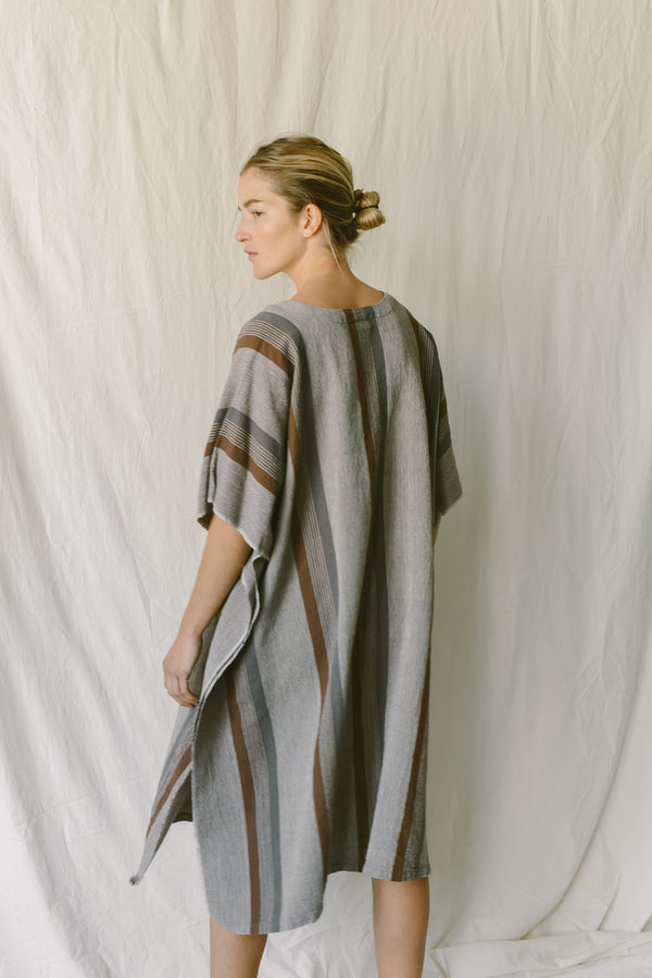 home and loft brown/grey hudson vneck kaftan