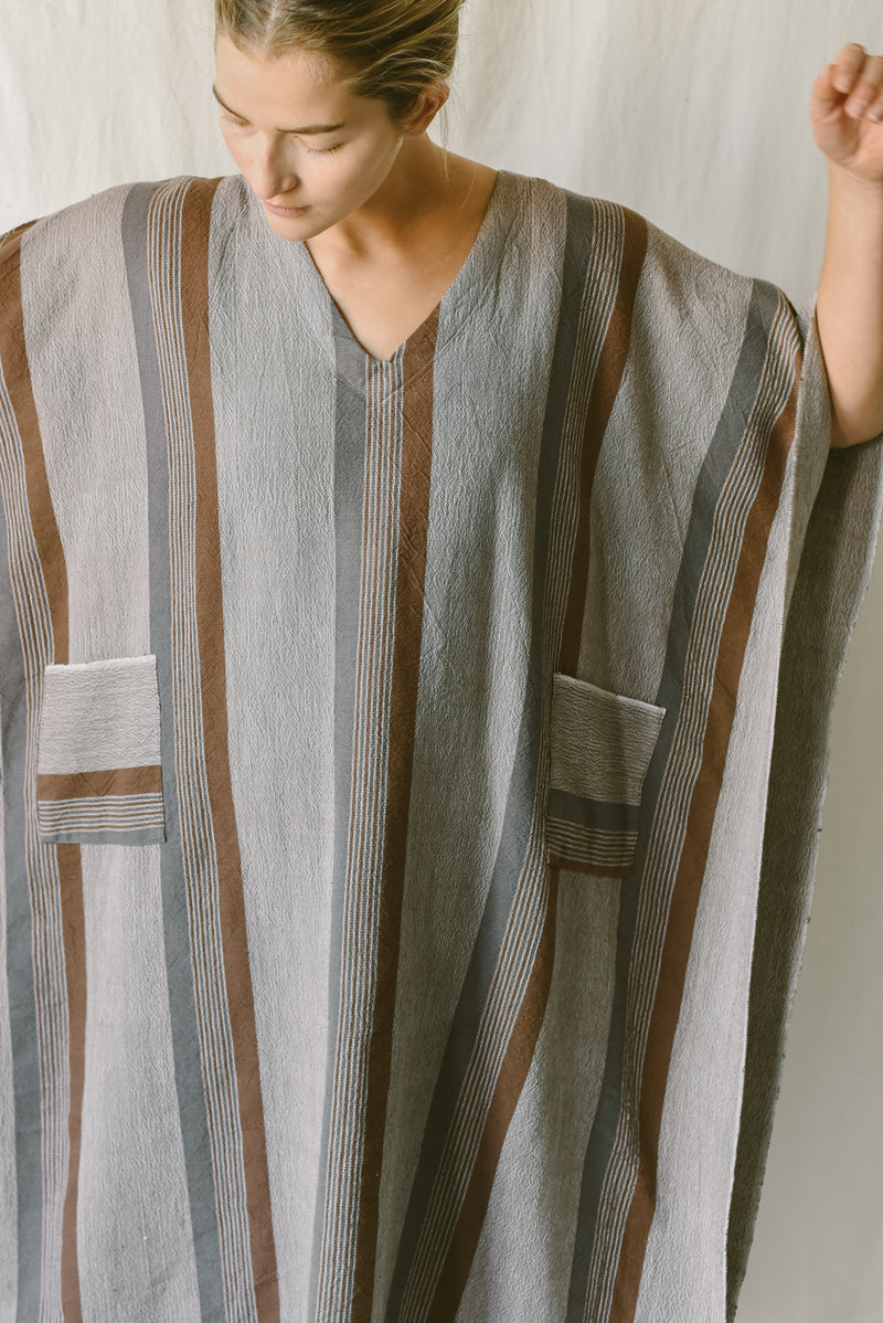 home and loft brown/grey nomad vneck kaftan