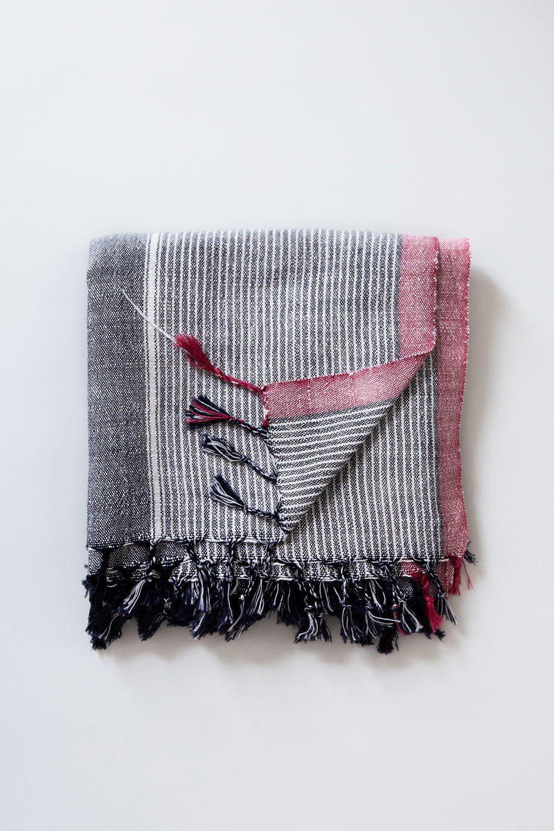 Grey Stripe Tribeca Hand Towel