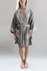 charcoal tribeca short bathrobe