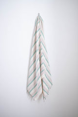 home and loft ivory green hudson towel cotton turkish towel wrap