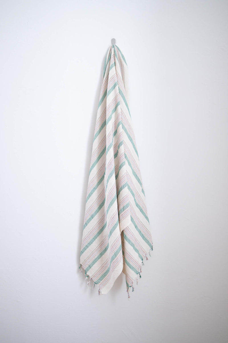 home and loft ivory green hudson towel cotton turkish towel wrap