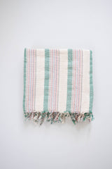 home and loft ivory green Montauk towel cotton turkish towel wrap