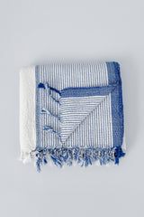 home and loft ivory blue towel