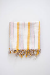 home and loft ivory yellow Montauk towel cotton turkish towel wrap