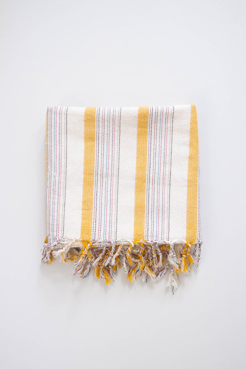 home and loft ivory yellow Montauk towel cotton turkish towel wrap