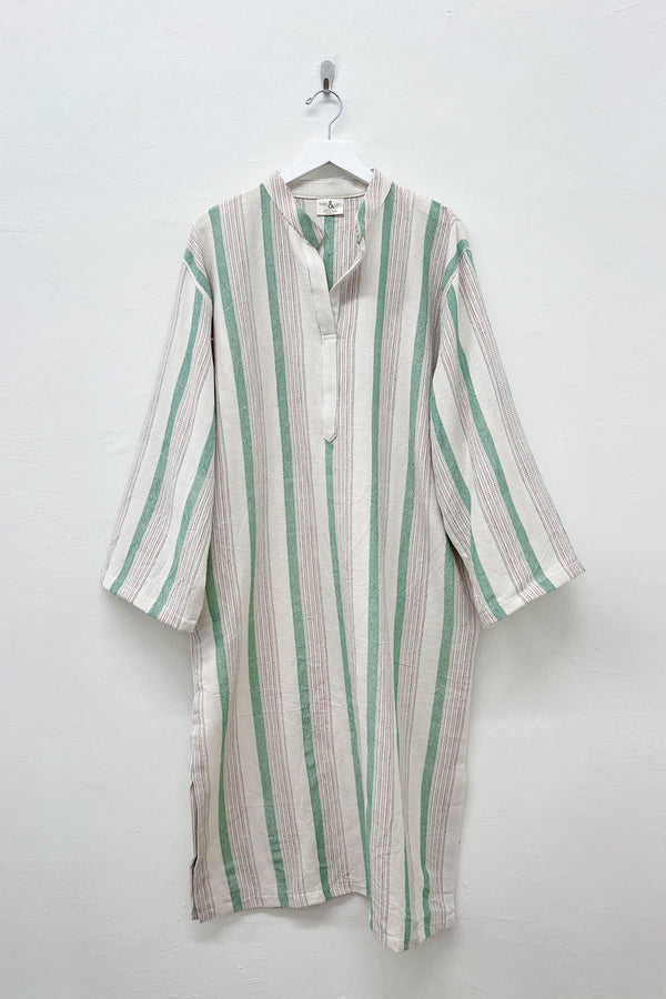 green ivory hudson long sleeve maxi kaftan made in turkey home and loft