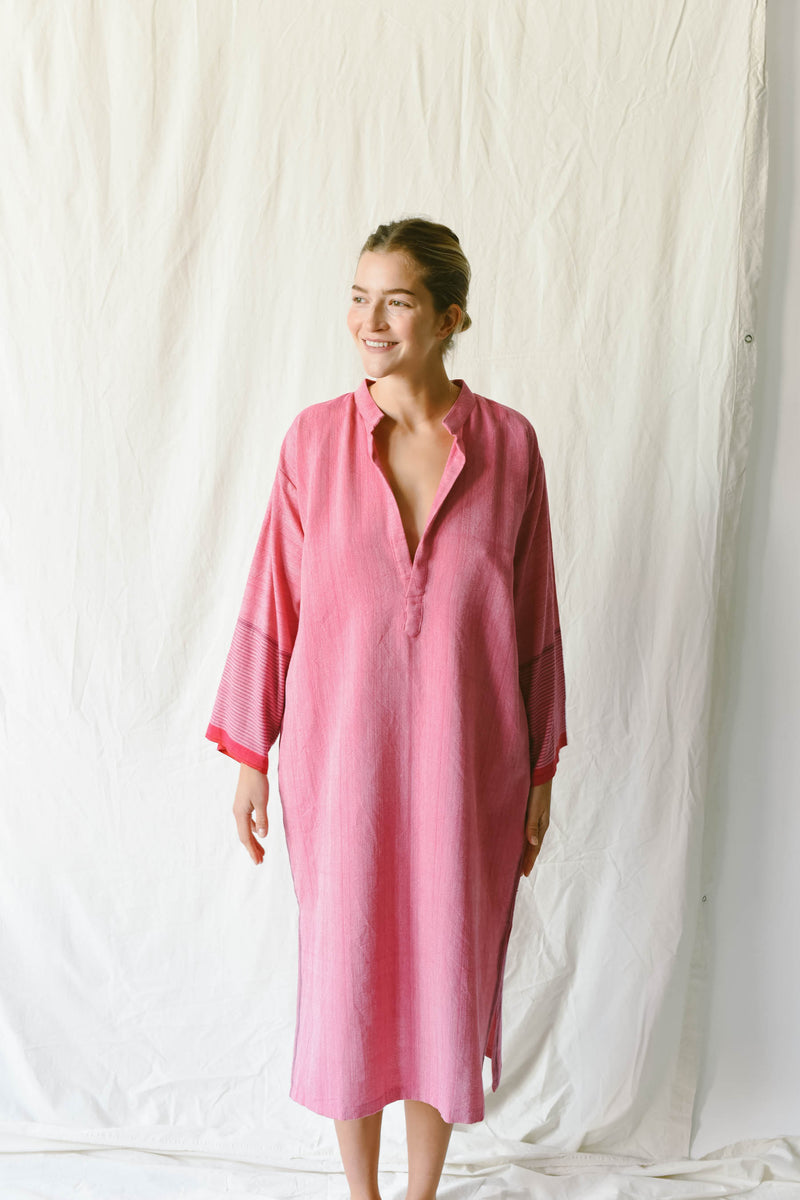 gypsy pink long sleeve maxi kaftan bu home and loft