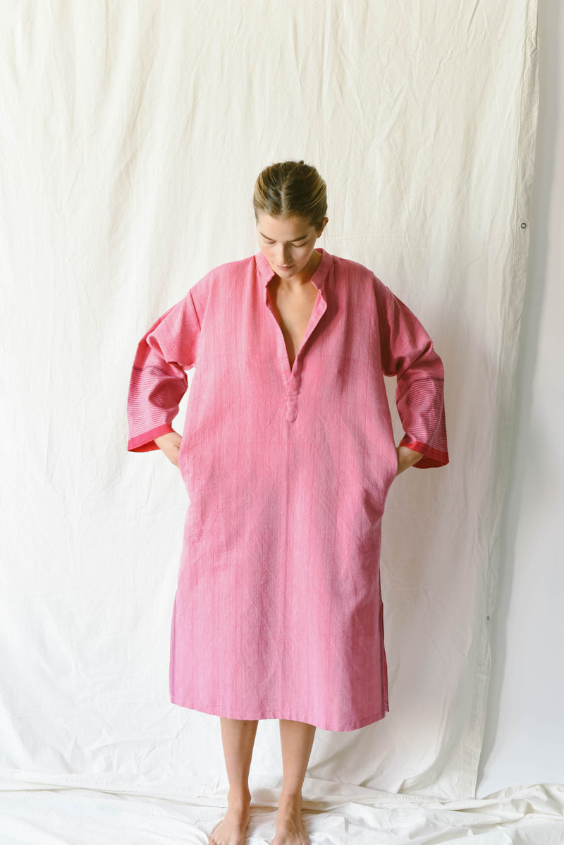 gypsy pink long sleeve maxi kaftan bu home and loft