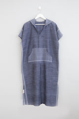 home and loft indigo tribeca hooded maxi kaftan womens dress