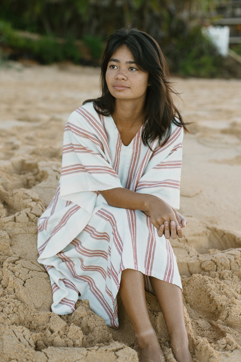 Peach Hudson V-Neck Kaftan 