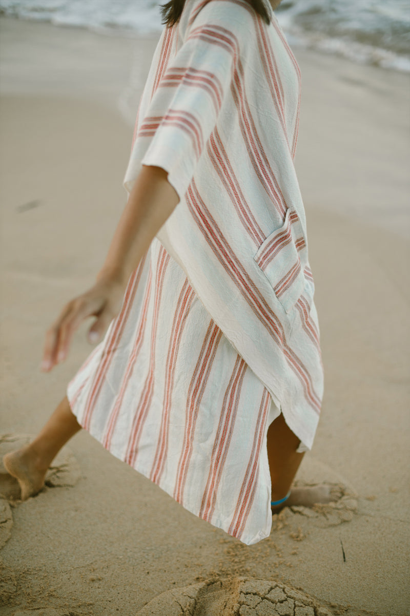 Peach Hudson V-Neck Kaftan 