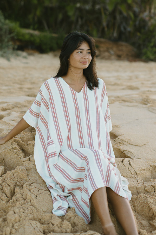 Peach Hudson V-Neck Kaftan 