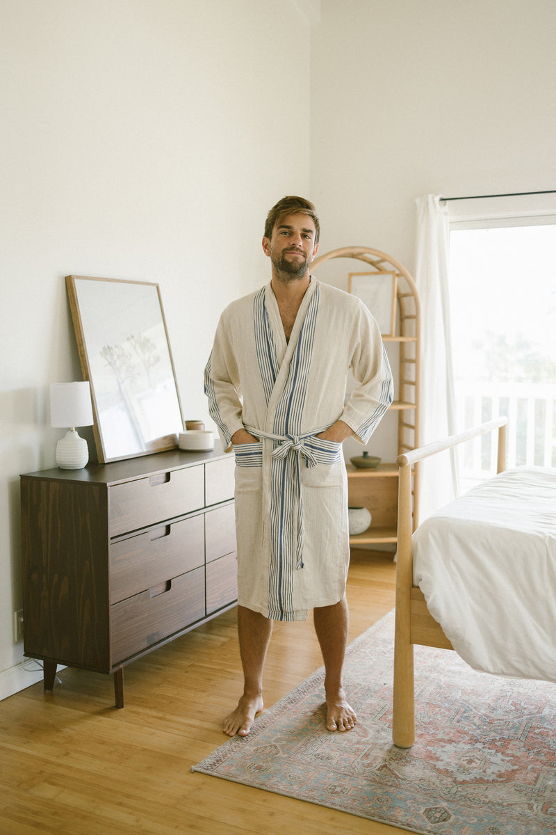 Royal Blue Hudson Long Bathrobe