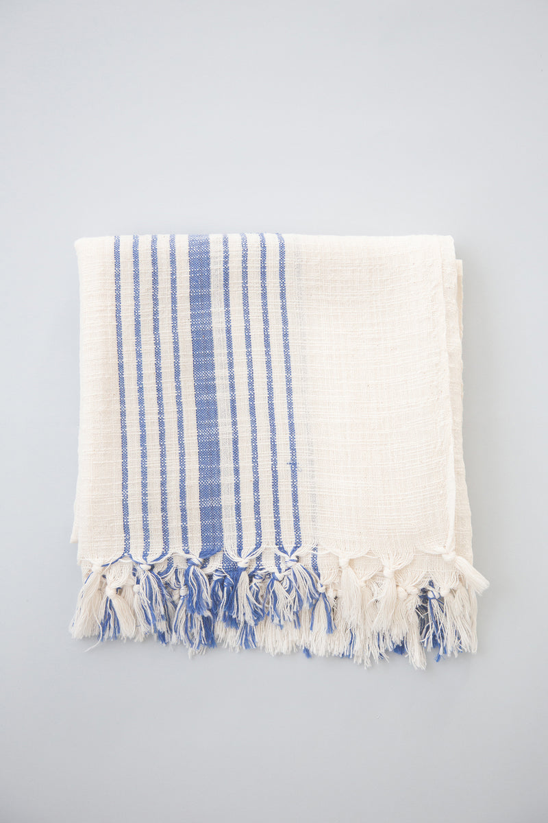 home and loft royal blue hudson 100% turkish cotton towel