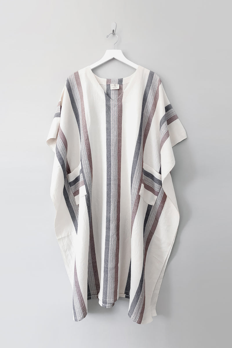 home and loft brown/cream Nomad V-Neck Kaftan