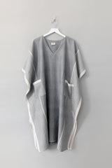 home and loft grey stripe tribeca v-neck kaftan