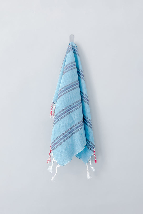 home and loft turquoise hudson hand towel