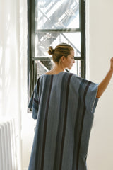 home and loft blue/navy hudson v-neck kaftan