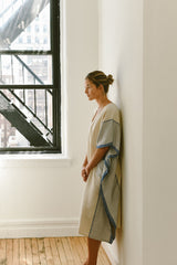 home and loft ivory blue tribeca vneck kaftan